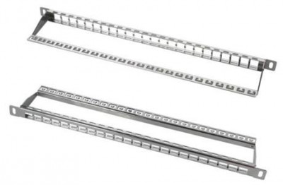 Патч-панель модульная высокой плотности для Keystone Jack 19дюйм под 24 модуля STP 0.5U SUPRLAN 10-0415