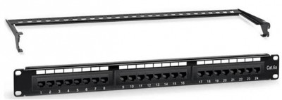 Патч-панель 19дюйм 24хRJ-45 UTP cat.6a 1U SUPRLAN 10-0451