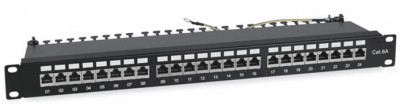 Патч-панель 19дюйм24хRJ-45 STP cat.6a 1U SUPRLAN 10-0452