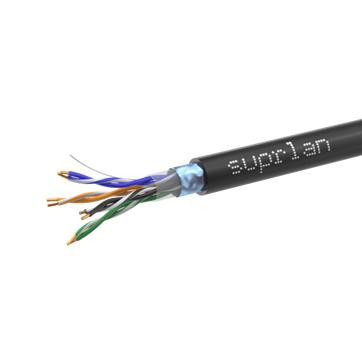 Кабель витая пара F/UTP кат.5E 4х2х0.52 Cu LSZH нг(А)-HF UV In./Out Premium 305м (RUS) (м) SUPRLAN 01-1039-1