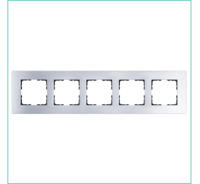 Рамка 5-м G-Metal метал. алюм. Jasmart G1005AS