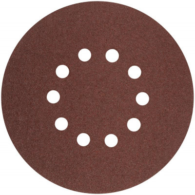 Круг шлифовальный с отверст. (липучка) 225мм Р 40 алюм./оксидный (уп.5шт) FIT 39892