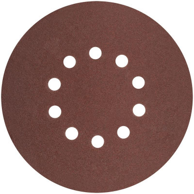 Круг шлифовальный с отверст. (липучка) 225мм Р 60 алюм./оксидный (уп.5шт) FIT 39893