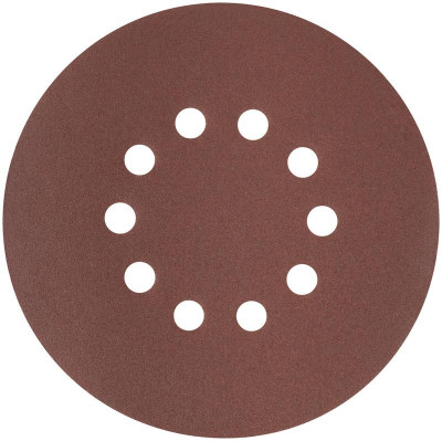 Круг шлифовальный с отверст. (липучка) 225мм Р 100 алюм./оксидный (уп.5шт) FIT 39895