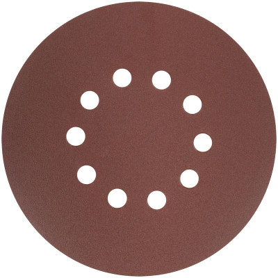Круг шлифовальный с отверст. (липучка) 225мм Р 120 алюм./оксидный (уп.5шт) FIT 39896