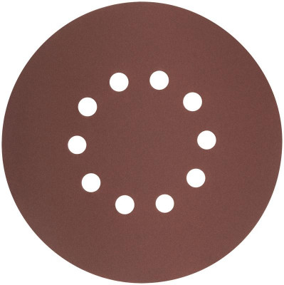 Круг шлифовальный с отверст. (липучка) 225мм Р 240 алюм./оксидный (уп.5шт) FIT 39899