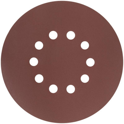 Круг шлифовальный с отверст. (липучка) 225мм Р 320 алюм./оксидный (уп.5шт) FIT 39900