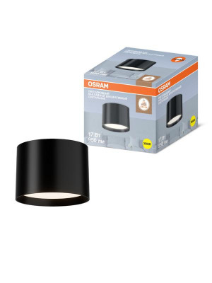 Светильник светодиодный SURFSP DL 17Вт 3000К тепл. бел. 950лм накладной черн. OSRAM 4607194231119