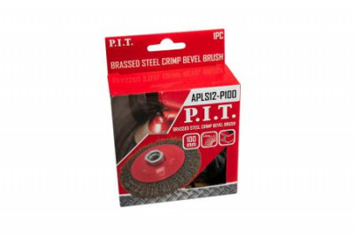 Кордщетка коническая 100х0.3мм латунированная витая проволока резьба M14 P.I.T. APLS12-P100