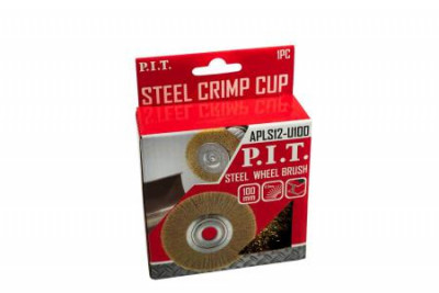 Кордщетка дисковая 100х0.3мм латунированная витая проволока отверст. 22.2мм P.I.T. APLS12-U100