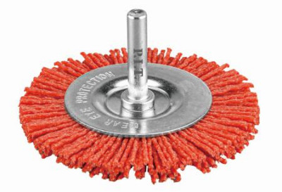 Кордщетка дисковая 100х1.2мм нейлон. проволока хвостовик 6мм P.I.T. APLS11-N100