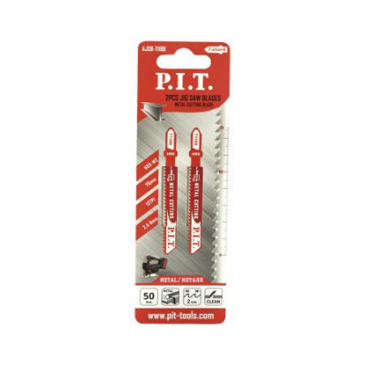 Пилка для лобзика по металлу 76х50мм 6мм 12TPI шаг 2.0мм чистый рез (уп.2шт) P.I.T. AJSB-T118B