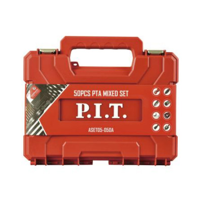 Набор сверл и бит бетон металл дерево биты; зенкер; держатель (кейс) (уп.50шт) P.I.T. ASET05-050A
