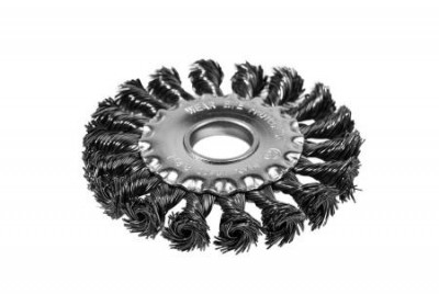 Кордщетка дисковая 100х0.5мм стальная крученая проволока отверст. 22.2мм P.I.T. APLS12-T100