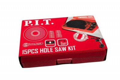 Набор кольцевых пил по дереву 19-127мм глуб. 25мм адаптер (кейс) (15 предметов) P.I.T. AWOD05-0015
