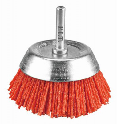 Кордщетка чашечная 50х1.2мм нейлон. проволока хвостовик 6мм P.I.T. APLS11-CN50