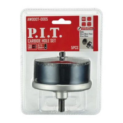 Пила кольцевая наборная по дереву 5 полотен 60-95мм глубина 30мм адаптер P.I.T. AWOD07-0005