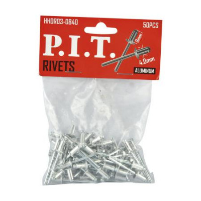 Заклепка 4.0х8мм алюм. (уп.50шт) P.I.T. HHDR03-0840