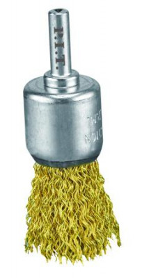Кордщетка кистеобразная 30х0.3мм латунированная витая проволока хвостовик 6мм P.I.T. APLS10-D030