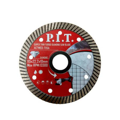 Диск отрезной алмазный Turbo 115х22.2х1.4мм P.I.T. ACTW03-T115A
