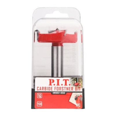 Сверло Форстнера 50х88мм круглый хвостовик центр. шип карбидные вставки P.I.T. AWOD02-0050