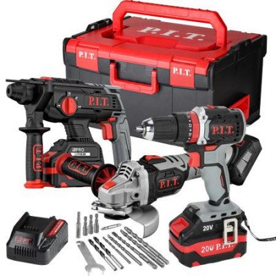 Набор инструментов аккумуляторный УШМ PWS20H-125B; дрель PSB20H-10C; перфоратор PBH20H-22B P.I.T. P0005-03