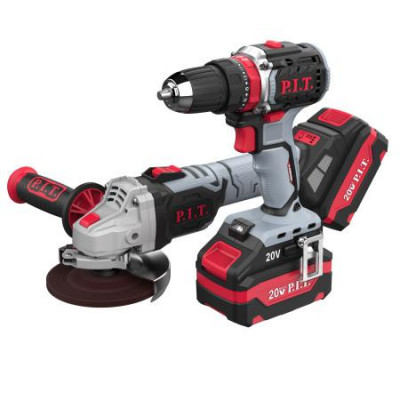 Набор инструментов аккумуляторный УШМ PWS20H-125B; дрель PSB20H-10C P.I.T. P0001-02