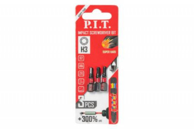 Бита ударная магнитная H3х25мм IMPACT торсионная зона (уп.3шт) P.I.T. ASDR01-25H3