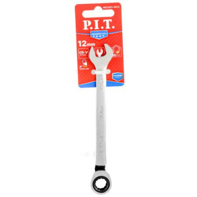 Ключ комбинированный с храповым механизмом ADVANCE 12мм 40CrV 90 зубцов NiCr P.I.T. HRCW01-0012