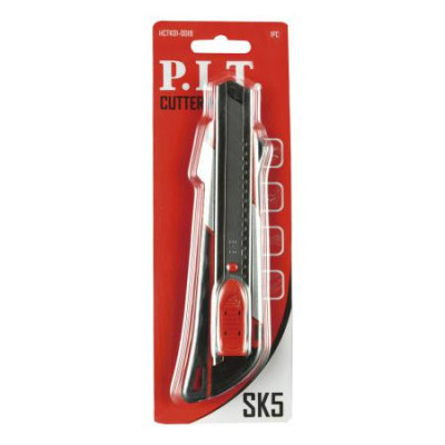 Нож строительный с сегментированным лезвием 18х100мм 7 сегментов P.I.T. HCTK01-0018