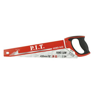 Ножовка по дереву 450мм 7 TPI двухгранная заточка сталь 65Mn P.I.T. HHSW01-0450