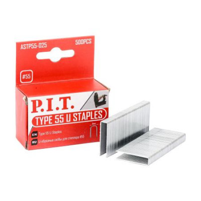 Скоба для степлеров U-образ. 25мм тип 55 (уп.500шт) P.I.T. ASTP55-025