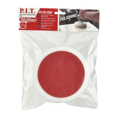Губка полировальная 150х50мм липучка поролон. бел. P.I.T. APLS16-006F