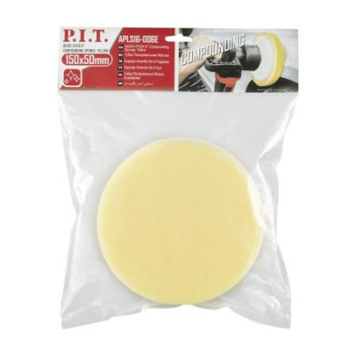 Губка полировальная 150х50мм липучка поролон. желт. P.I.T. APLS16-006E