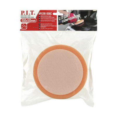 Губка полировальная 150х50мм липучка поролон. оранж. P.I.T. APLS16-006C