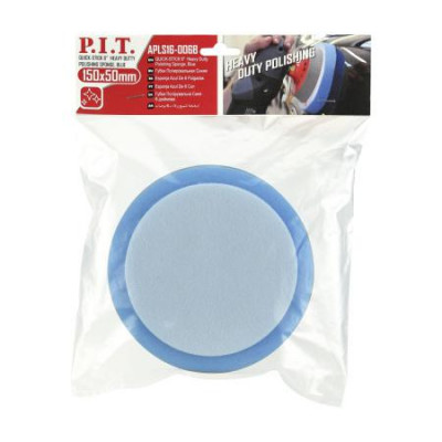 Губка полировальная 150х50мм липучка поролон. син. P.I.T. APLS16-006B