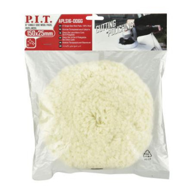 Круг полировальный шерстяной 150х25мм липучка P.I.T. APLS16-006G