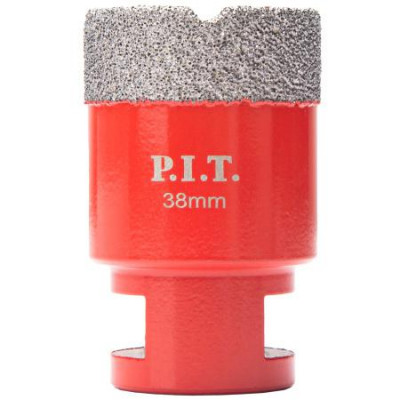 Коронка алмазная по керамограниту 38мм M14 сухое/мокрое сверление вакуумная пайка P.I.T. AMAS18-0038