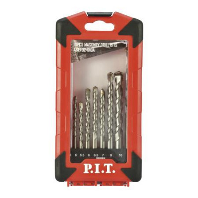 Набор сверл по бетону 3.0-12.0мм (кейс) (уп.10шт) P.I.T ASET02-010A