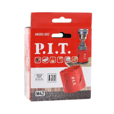 Коронка биметаллическая по металлу 102х44мм переменный шаг зуба сталь М42 (HSS Со 8%) P.I.T. AMED05-0102