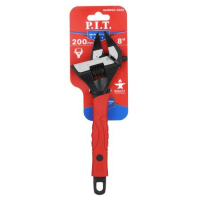 Ключ разводной ADVANCE 200мм 35мм тонкие губки 5мм кованая сталь P.I.T. HADW03-0200