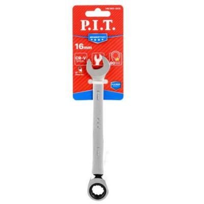 Ключ комбинированный с храповым механизмом ADVANCE 16мм 40CrV 90 зубцов NiCr P.I.T. HRCW01-0016