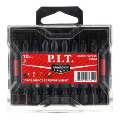 Бита ударная магнитная DRUA PZ2х50мм IMPACT торсионная зона (кейс) (уп.10шт) P.I.T ASDR01-50PZ2A