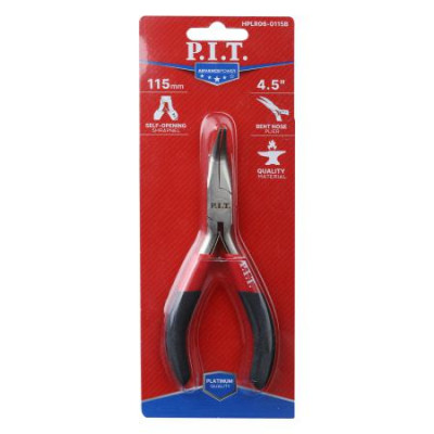 Длинногубцы мини изогнутые ADVANCE 115мм пружина сталь CR-V 63HRC P.I.T. HPLR06-0115B