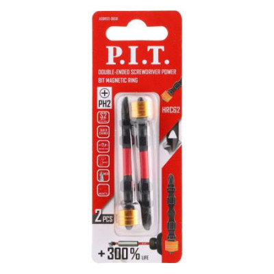 Бита ударная двусторон. магнитная PH2-PH2х65мм IMPACT торсионная зона (уп.2шт) P.I.T. ASDR03-065B