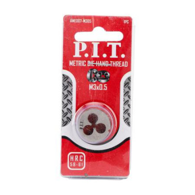 Плашка метрическая M3х0.5мм P.I.T. AMED07-M305