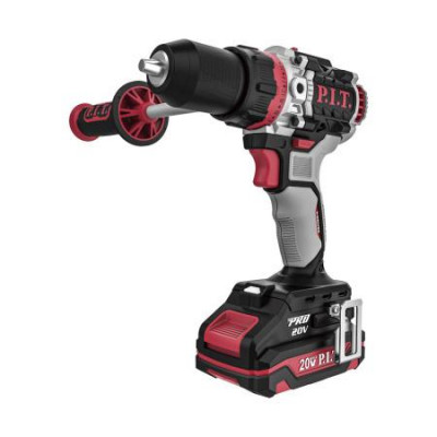 Дрель ударная аккумуляторная бесщеточная х-DRIVER 20В 75Нм 13мм 2 скорости 1х2А.ч заряд. устр. (кейс) P.I.T. PSB20H-13D/1