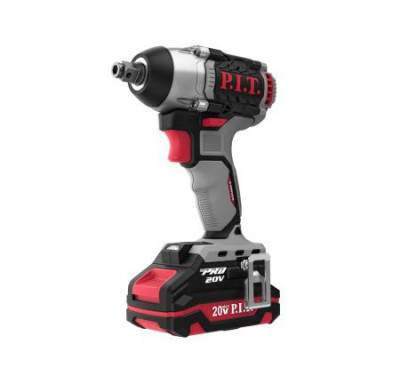 Гайковерт аккумуляторный бесщеточный IMPACT 20В 300Нм 1/2дюйм+HEX 1/4дюйм 1х2А.ч заряд. устр. (кейс) P.I.T. PIW20H-300B/1