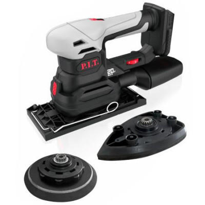 Машина шлифовальная многофункциональная аккумуляторная SOLO 20В 6000-12000об/мин 3 подошвы P.I.T. PSP20H-187A