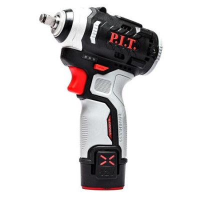 Гайковерт аккумуляторный бесщеточный IMPACT 12В 120Нм 3 скорости квадрат 3/8дюйм 1 АКБ 2А.ч заряд. устр. P.I.T. PIW12K-120A/1